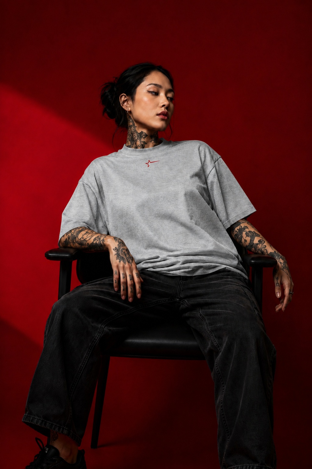 Signature Tee - Gris Jaspeado