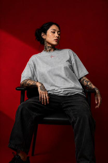 Signature Tee - Gris Jaspeado