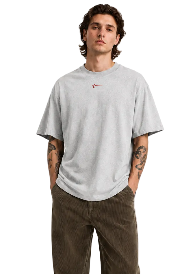Signature Tee - Gris Jaspeado